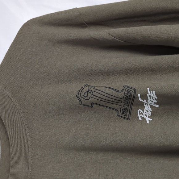 HARLEY-DAVIDSON Men's XL Ride Free Olive Green Long Sleeve Shirt - Picture 2 of 5